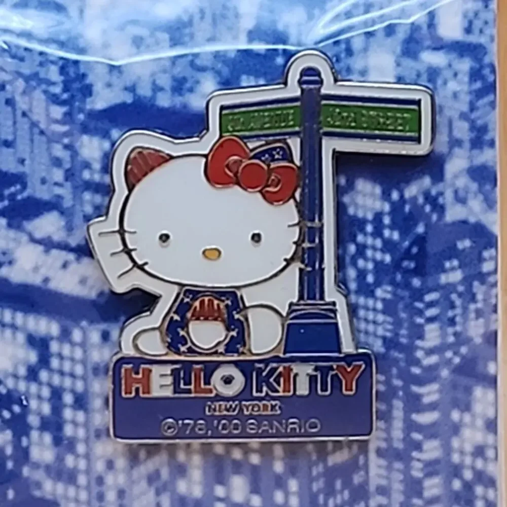 Hello Kitty New York Street Sign Enamel Pin Sealed 2000 NEW OLD STOCK